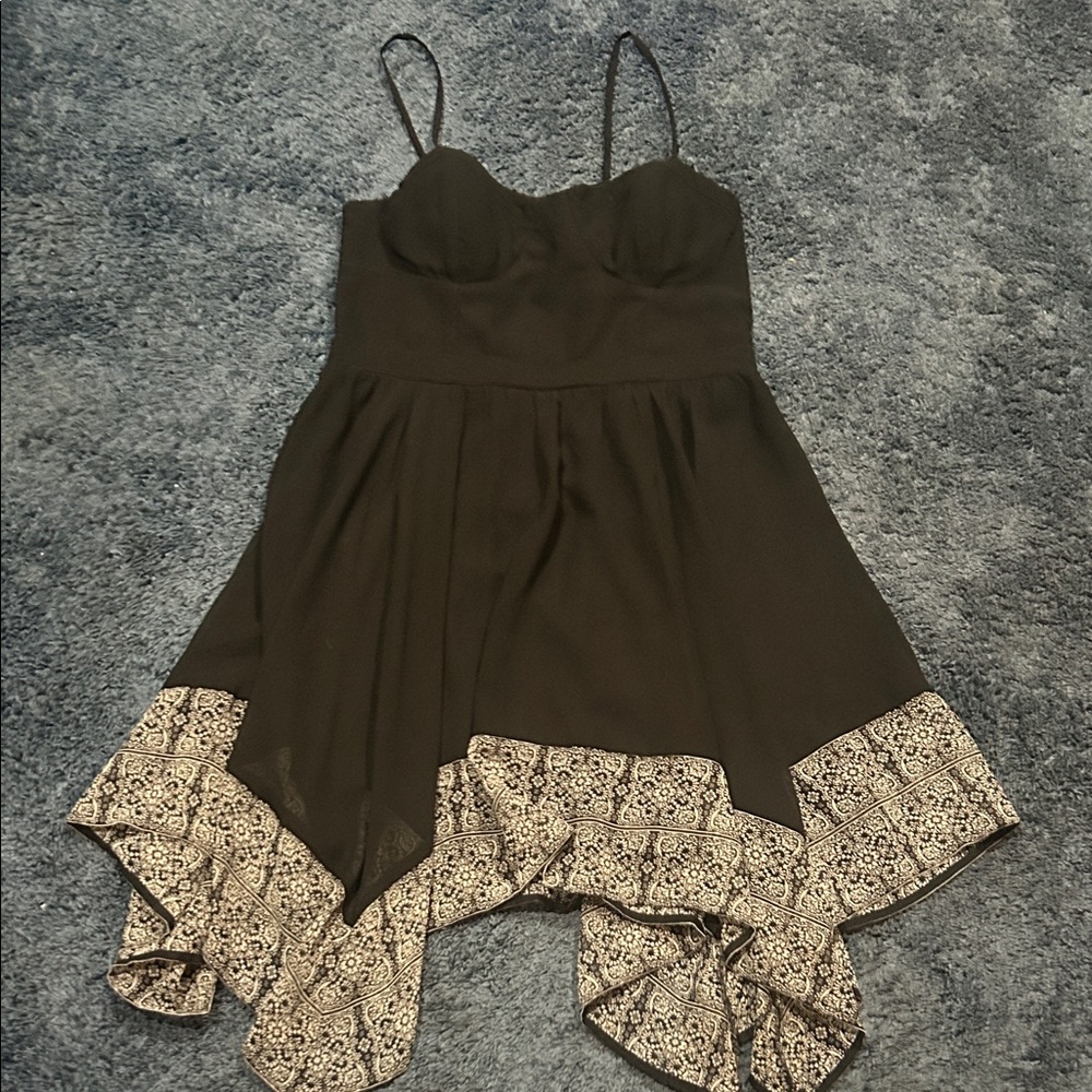 American Eagle Outfitters Black and Cream Dress